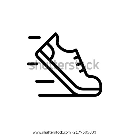 Shoe Icon. Line Art Style Design Isolated On White Background