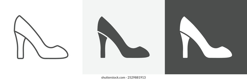 shoe icon Logo art vector in outline