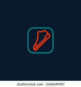Shoe icon logo design. Creative logo.