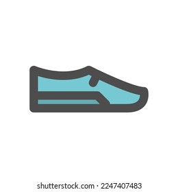 shoe icon logo flat style vector