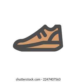 shoe icon logo flat style vector