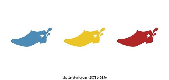 Schuhsymbol auf weißem Hintergrund, Vektorgrafik