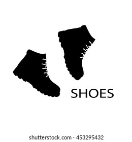 Shoe Icon on White Background. Vector illustration