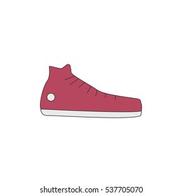 Shoe Icon on White Background. Vector illustration