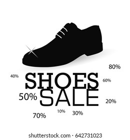 Shoe Icon on White Background. Vector illustration