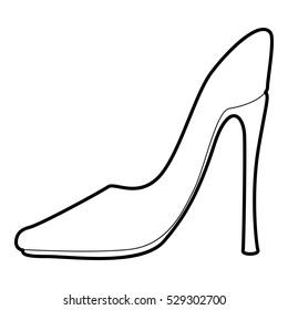 Shoe Icon Outline Illustration Shoe Icon Stock Illustration 550029202 ...