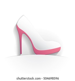shoe icon paper style full vector