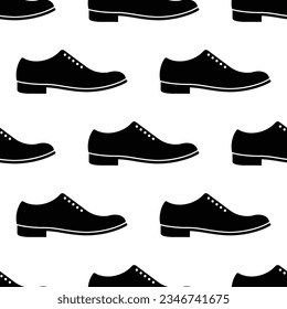 Shoe Icon Seamless Pattern, Sneaker Icon Vector Art Illustration