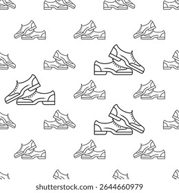 Shoe Icon Seamless Pattern, Sneaker Icon, Footwear Used To Protect, Comfort The Human Foot Vector Art Illustration