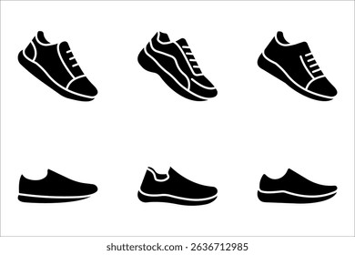Shoe icon set, Running shoes line icon, vector illustration  isolated on white background.