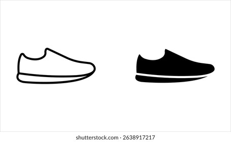 Shoe icon set, Running shoes line icon, vector illustration  isolated on white background.