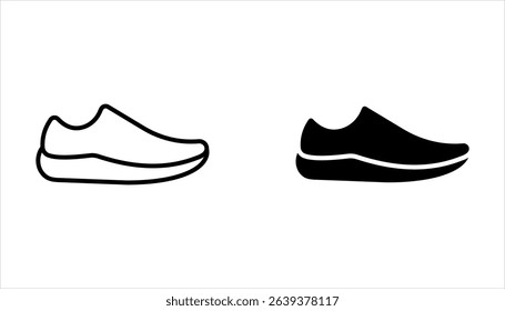 Shoe icon set, Running shoes line icon, vector illustration  isolated on white background.
