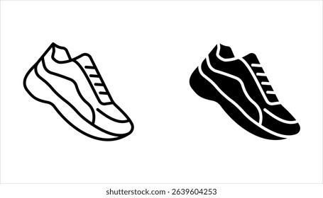 Shoe icon set, Running shoes line icon, vector illustration  isolated on white background.