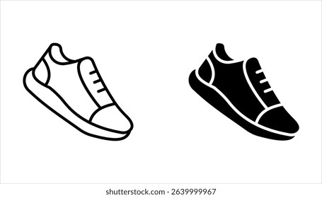 Shoe icon set, Running shoes line icon, vector illustration  isolated on white background.