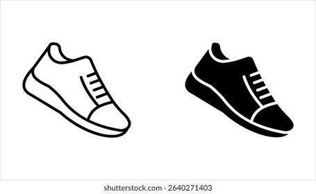 Shoe icon set, Running shoes line icon, vector illustration  isolated on white background.