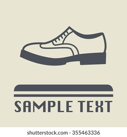 Shoe icon or sign, vector illustration