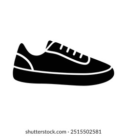 Shoe icon solid vector design in trendy style