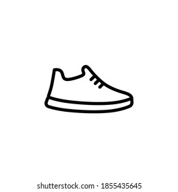 Símbolo de icono de zapatos vector en fondo blanco