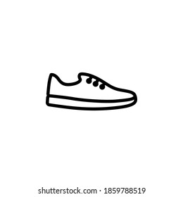 Symbol für Schuhe, Vektorgrafik auf weißem Hintergrund