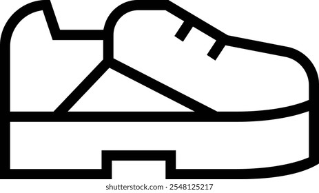shoe icon. Thin linear style design isolated on white background