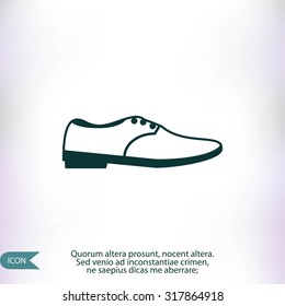 shoe icon vector
