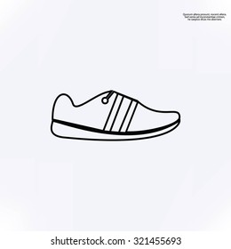shoe icon vector