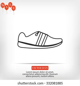 shoe icon vector
