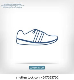 shoe icon vector
