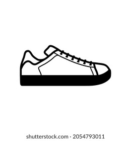 Shoe icon vector design illustration. Sneaker simple sign. Sneaker symbol for icons, logo, website, app, UI