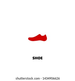 shoe icon. shoe vector design. sign design. red color