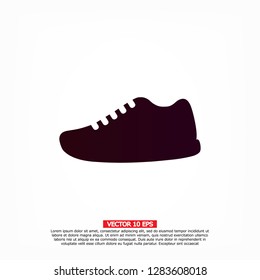 shoe icon . Vector  Eps 10 