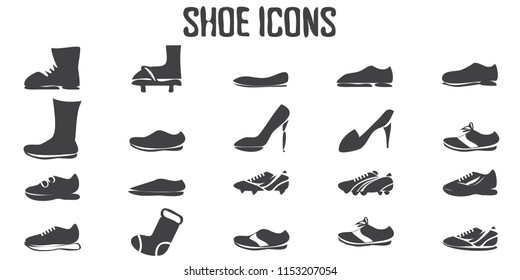 shoe icon vector hand drawn