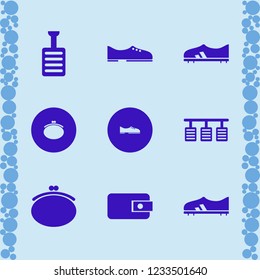 shoe icon. shoe vector icons set pedal, men shoes, pedals and purse