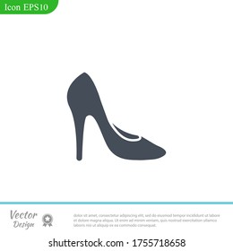 icono del zapato. Ilustración del vector EPS 10.