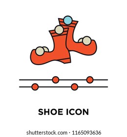 Shoe icon vector isolated on white background, Shoe transparent sign , technology symbols