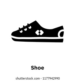 Shoe icon vector isolated on white background, logo concept of Shoe sign on transparent background, filled black symbol