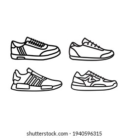 Shoe Icon Vector Outline And Colored