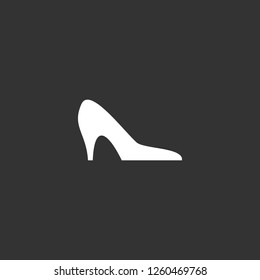 shoe icon vector. shoe sign on black background. shoe icon for web and app