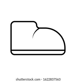 Shoe icon vector symbol on white background