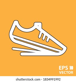 Shoe icon for web and mobile, modern minimalist flat design. Eps 10 vector illustration.