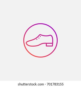 Shoe  icon.gradient illustration isolated vector sign symbol