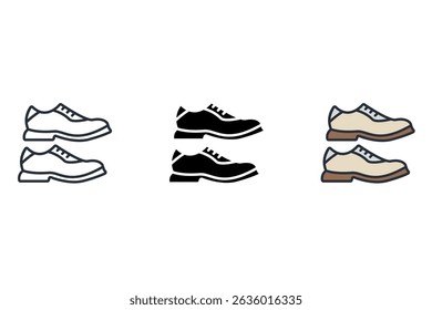 shoe icons isolated on White Background. Flat style design