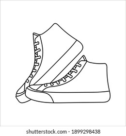 Shoe Icons on White Background. Vector illustration. color editable eps 10