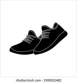 Shoe Icons on White Background. Vector illustration. color editable eps 10