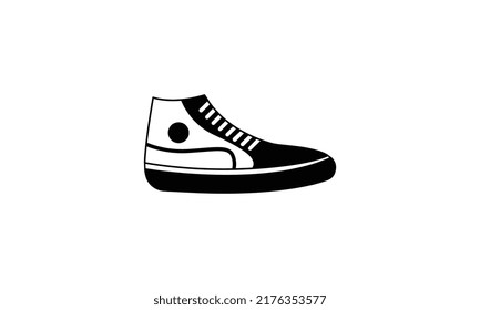 Shoe Icons auf weißem Hintergrund. Vektorgrafik. Farbeditierbare eps10.