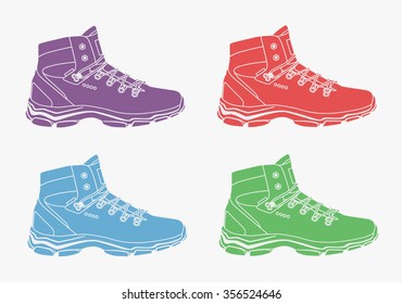 Shoe Icons. Vector illustration