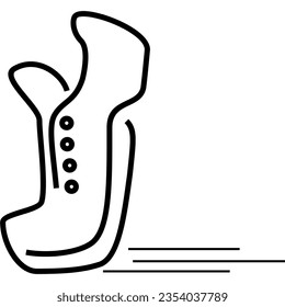 shoe illustration design in vector lines