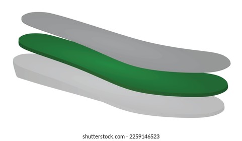 Shoe inserts layers. vector illustration