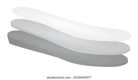 Shoe inserts layers. vector illustration