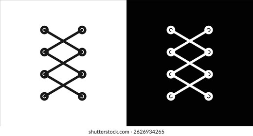 Conceito de ícone de cadarço de sapato, ilustração vetorial